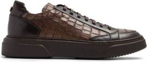 Barrett Sneakers met krokodillen-reliëf Bruin
