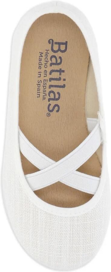 BATILAS Ballerina's met kruisbandjes Wit - Foto 3
