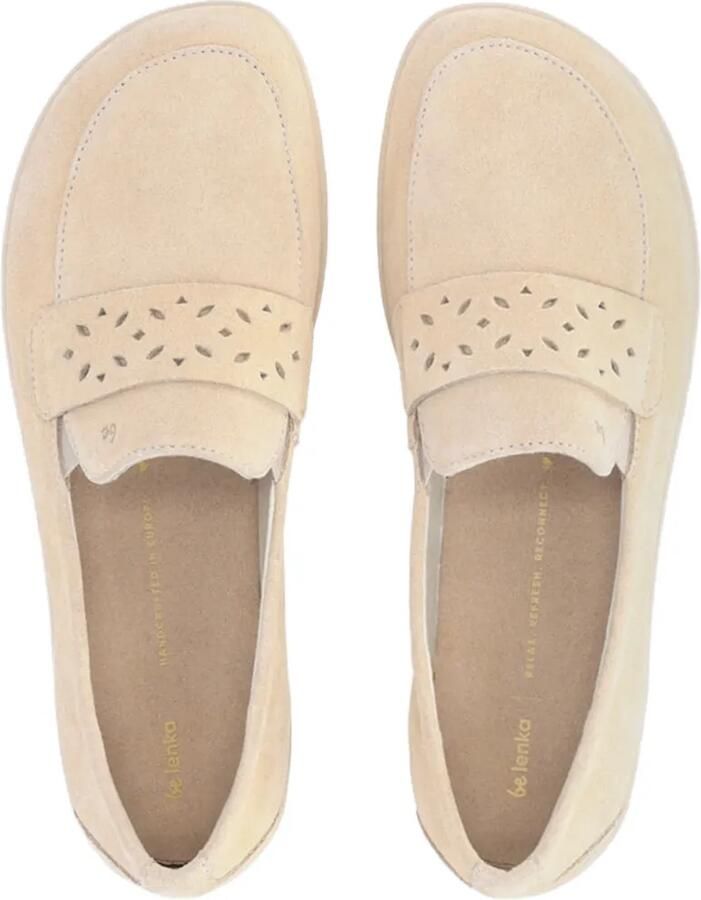 Be Lenka Suède loafers met uitgesneden details Beige - Foto 2