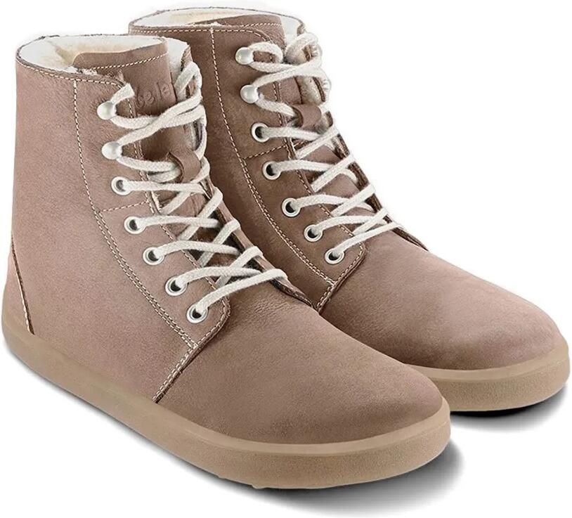 Be Lenka Winter 3.0 laarzen met lammy afwerking en veters Beige