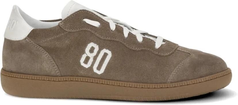 BE980 Harvard 1 suède sneakers met geborduurd logo Bruin