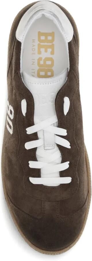 BE980 Harvard 1 suède sneakers met geborduurd logo Bruin - Foto 3