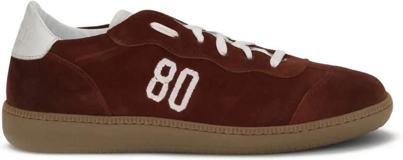 BE980 Harvard 1 suède sneakers met geborduurd logo Rood