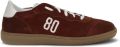 BE980 Harvard 1 suède sneakers met geborduurd logo Rood - Rood