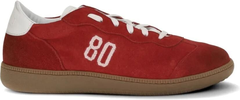 BE980 Harvard 1 suède sneakers met geborduurd logo Rood