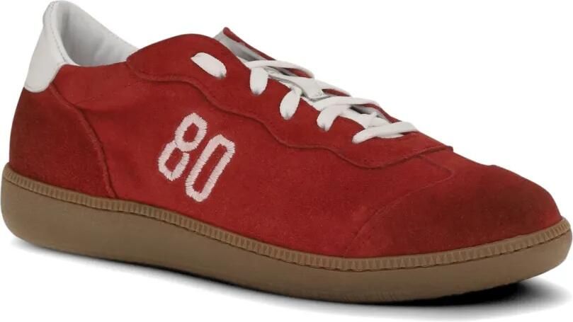 BE980 Harvard 1 suède sneakers met geborduurd logo Rood - Foto 2
