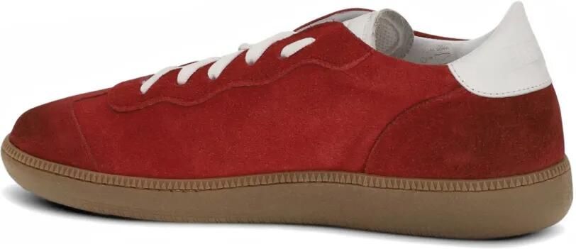 BE980 Harvard 1 suède sneakers met geborduurd logo Rood - Foto 4
