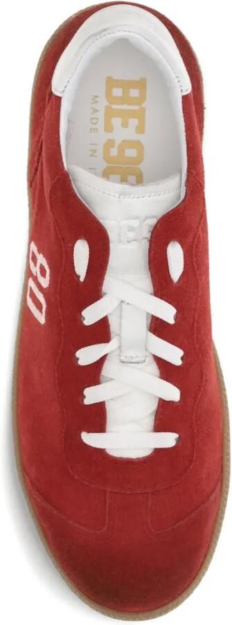 BE980 Harvard 1 suède sneakers met geborduurd logo Rood - Foto 3