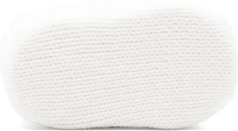 Bébé di Almy button-detail knitted slippers Wit - Foto 4