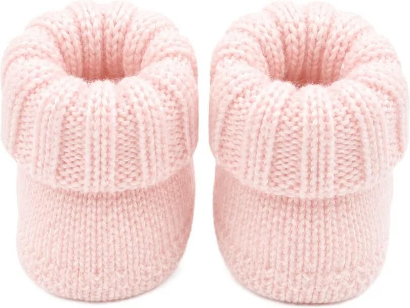 Bébé di Almy Gebreide babyschoentjes met omslag Roze - Foto 3