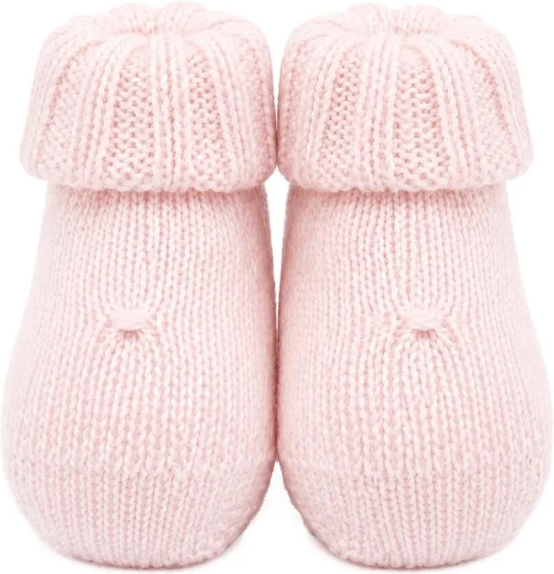 Bébé di Almy Gebreide babyschoentjes met omslag Roze - Foto 2