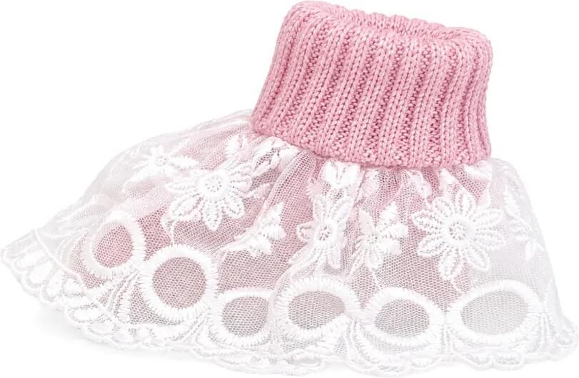 Bébé di Almy Gebreide babyschoentjes met tule afwerking Roze - Foto 2