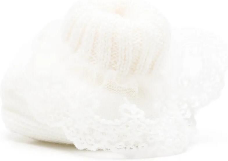 Bébé di Almy lace-trim knitted sneakers Wit - Foto 3