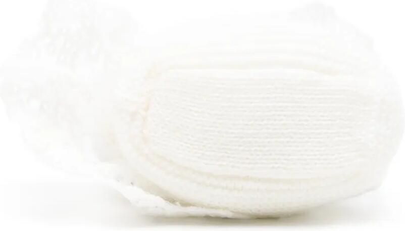 Bébé di Almy lace-trim knitted sneakers Wit - Foto 4
