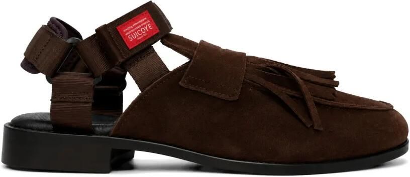 Bed J.W. Ford Leren sandalen Bruin
