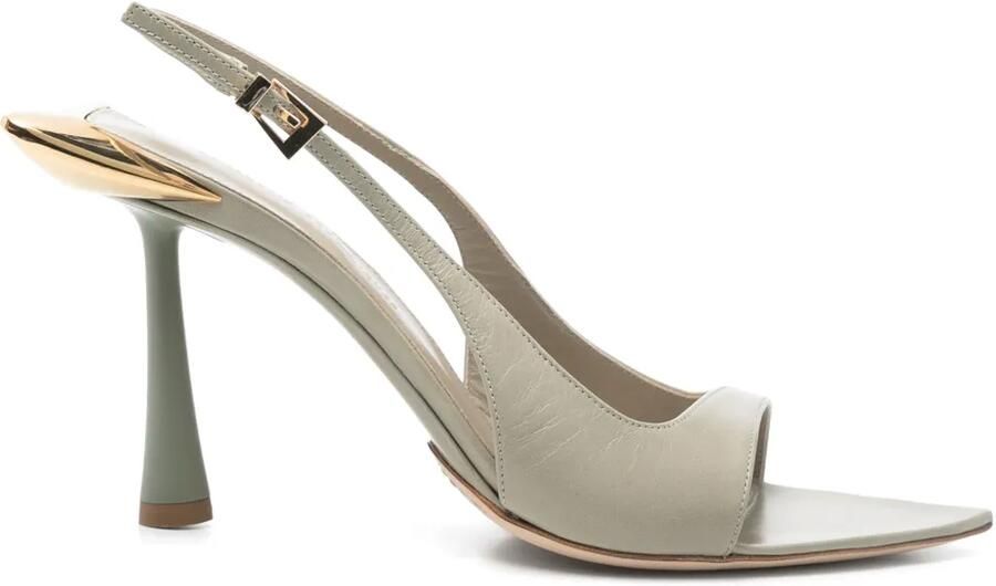Benedetta Bruzziches Leren sandalen Grijs
