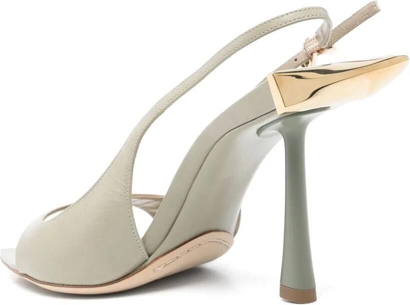 Benedetta Bruzziches Leren sandalen Grijs - Foto 2