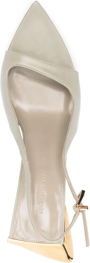 Benedetta Bruzziches Leren sandalen Grijs - Foto 4