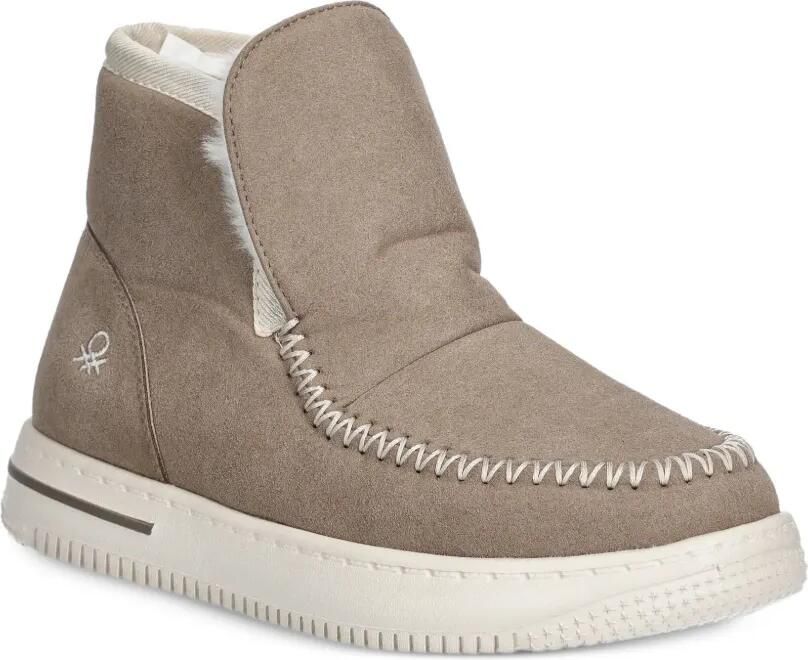 Benetton topstitched ankle boots Beige - Foto 5