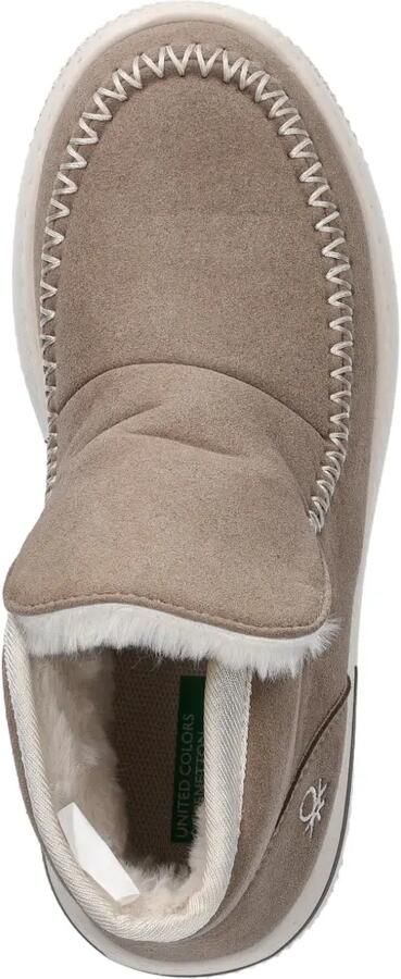 Benetton topstitched ankle boots Beige - Foto 3