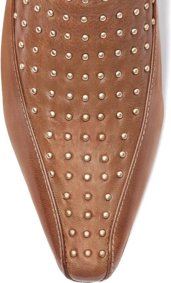 Bernardo 14 mm leren enkellaarzen met studs Bruin - Foto 2