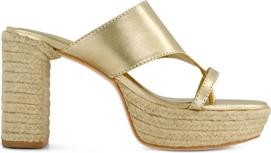 Bernardo 1946 95 mm Tera espadrilles met plateauzool Goud