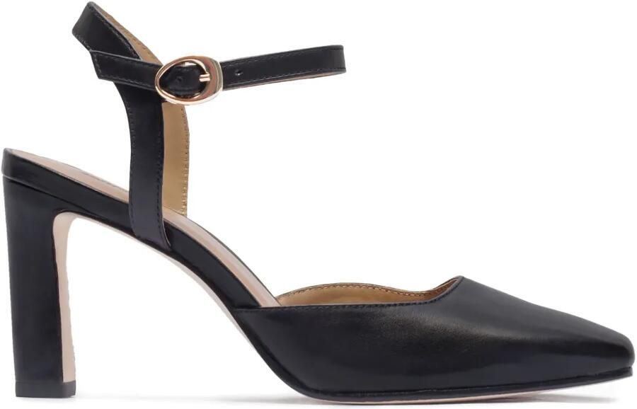 Bernardo 80 mm Gama pumps met enkelbandje Zwart