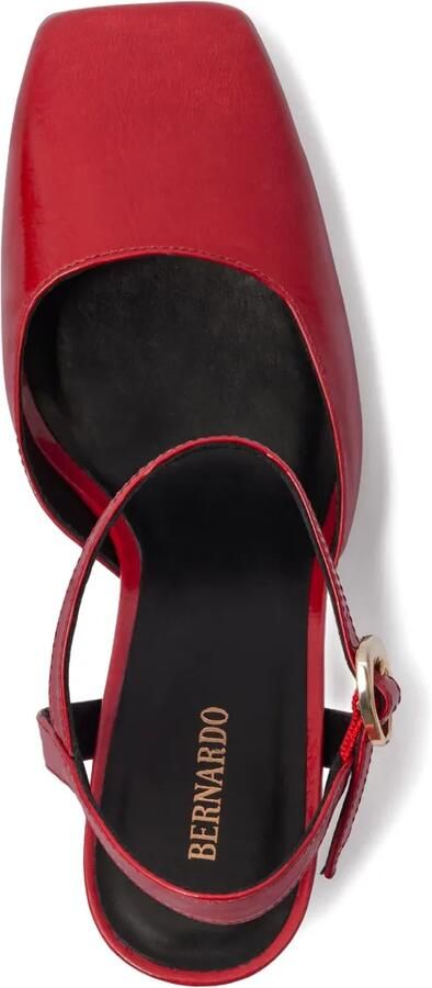 Bernardo 80 mm pumps met enkelbandje en hak Rood - Foto 5