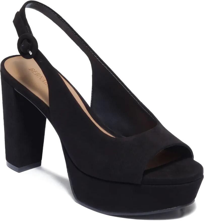 Bernardo 90 mm Vega pumps met plateauzool en open neus Zwart - Foto 2