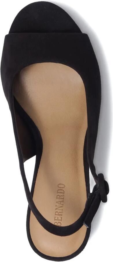 Bernardo 90 mm Vega pumps met plateauzool en open neus Zwart - Foto 4