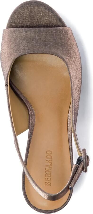 Bernardo 95 mm sandalen met plateauzool en open neus Beige - Foto 5