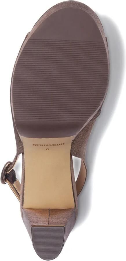 Bernardo 95 mm sandalen met plateauzool en open neus Beige - Foto 4