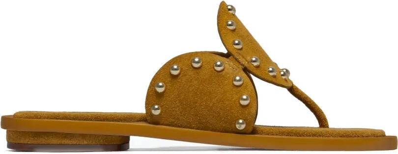 Bernardo Agartha sandalen met studs Bruin