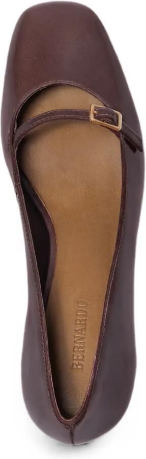 Bernardo Amelie pumps met blokhak en gespbandje Bruin - Foto 5