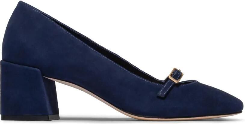 Bernardo Amelie suède pumps met gesp-detail Blauw