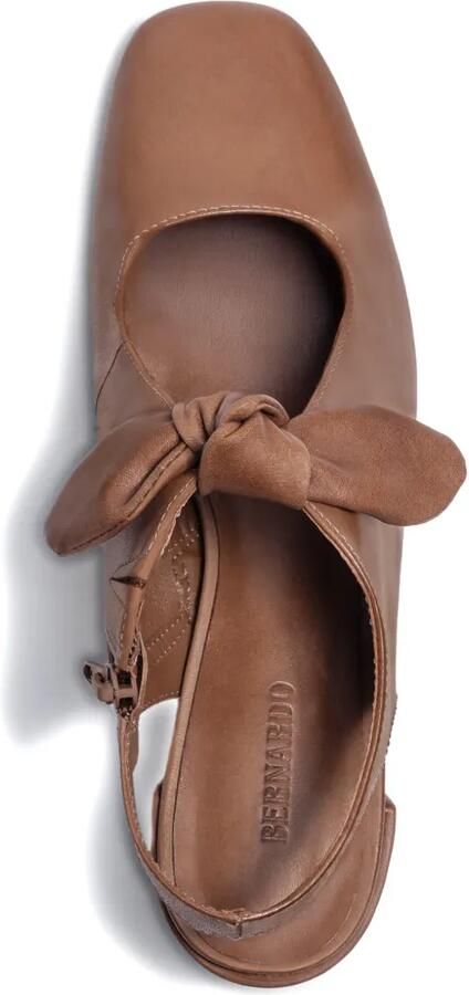 Bernardo Angelina slingback pumps met strikdetail Bruin - Foto 3