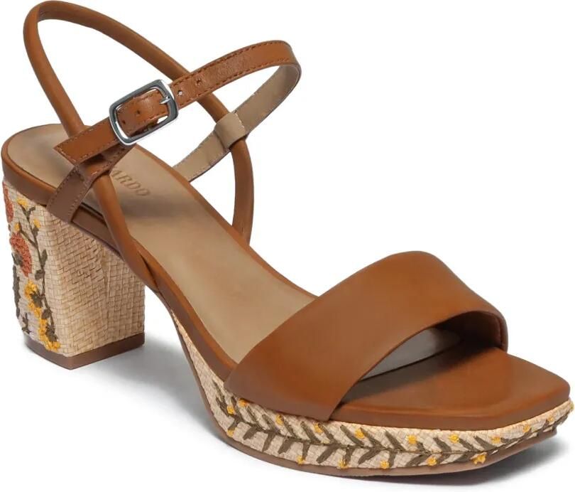Bernardo Canto sandalen met bloemenprint en blokhak Bruin - Foto 3
