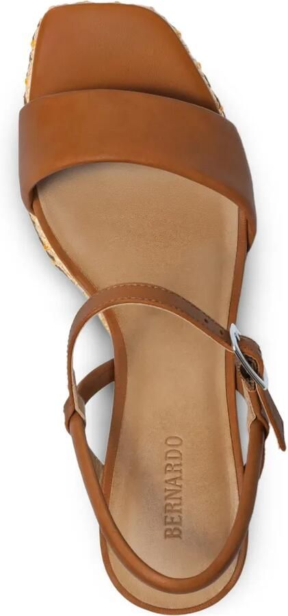 Bernardo Canto sandalen met bloemenprint en blokhak Bruin - Foto 4