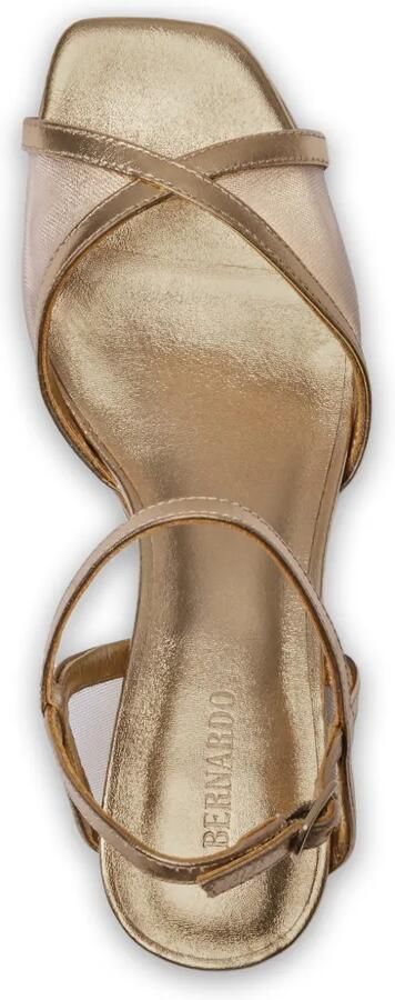 Bernardo Celeste sandalen met mesh vlak Goud - Foto 5