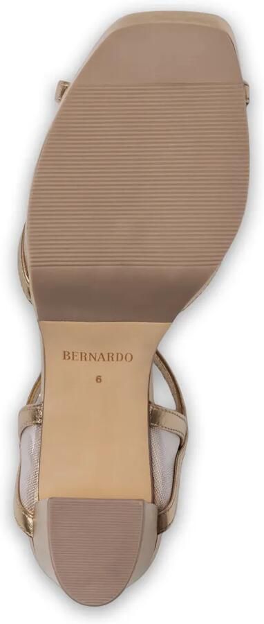 Bernardo Celeste sandalen met mesh vlak Goud - Foto 4