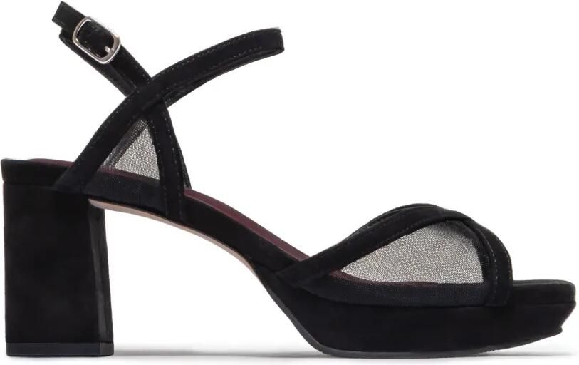Bernardo Celeste sandalen met mesh vlak Zwart