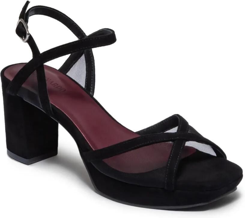 Bernardo Celeste sandalen met mesh vlak Zwart - Foto 3