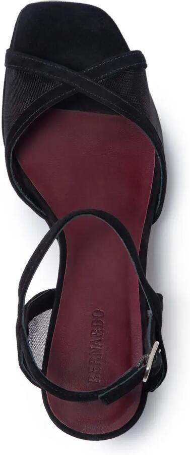 Bernardo Celeste sandalen met mesh vlak Zwart - Foto 5