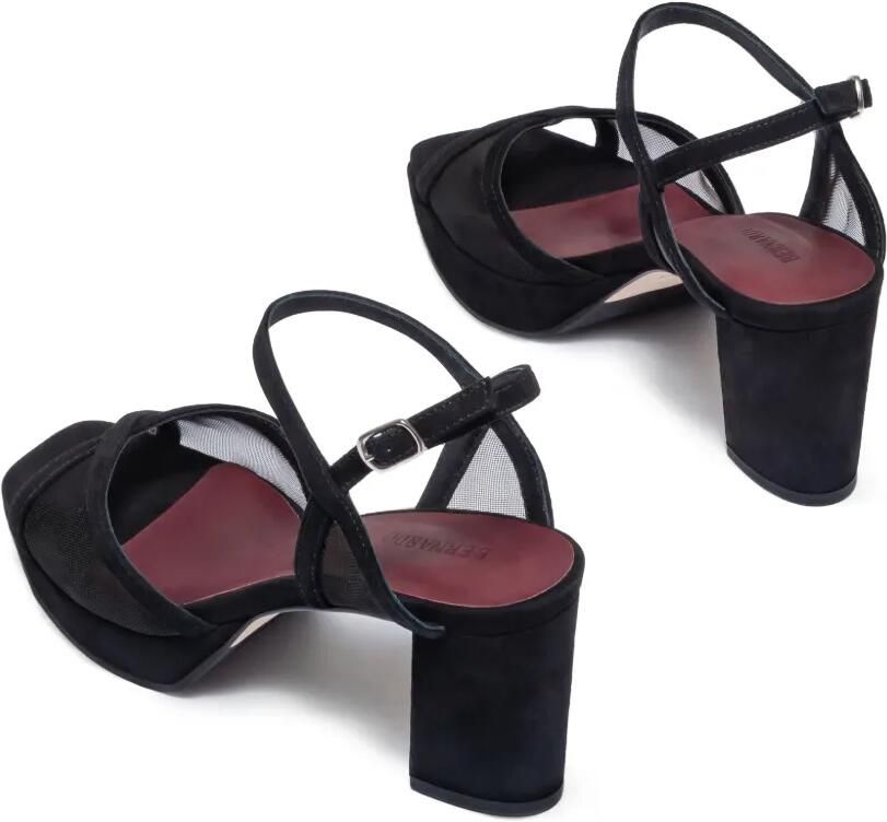 Bernardo Celeste sandalen met mesh vlak Zwart - Foto 2