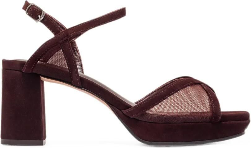 Bernardo Celeste sandalen met plateauzool Bruin