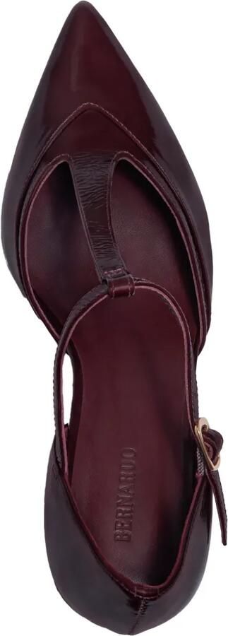 Bernardo Gianna pumps met puntige neus en T-bandje Rood - Foto 4