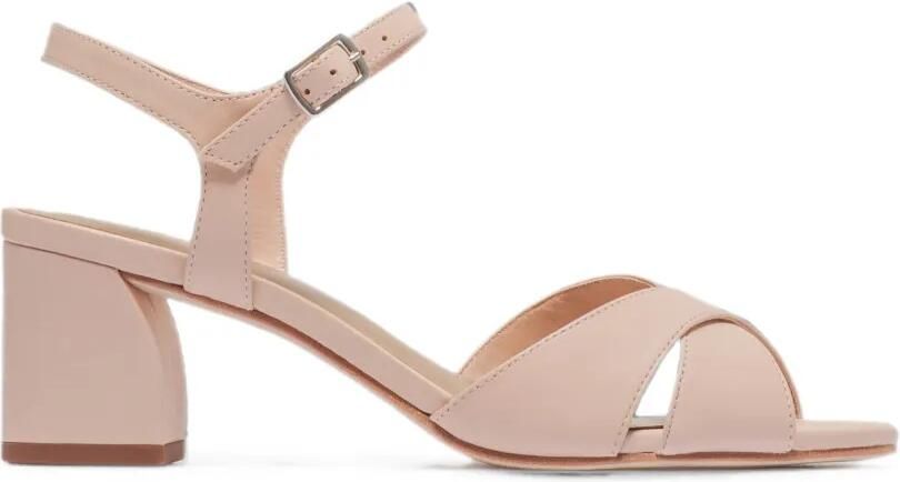 Bernardo Ginni sandalen met gekruiste bandjes en gespsluiting Roze