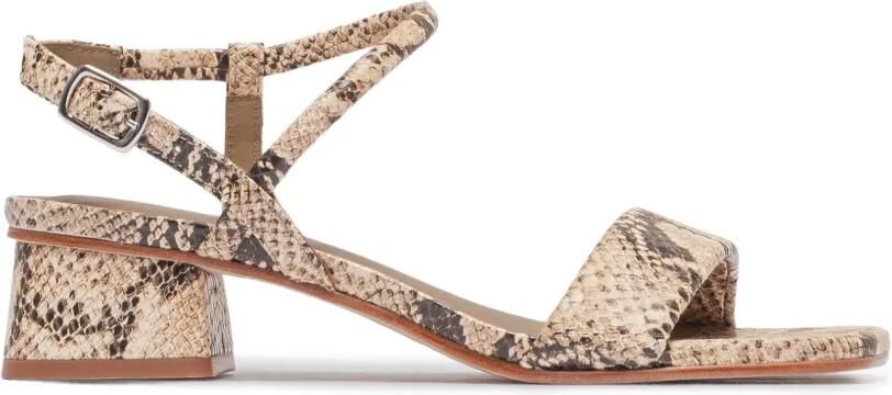 Bernardo Josei sandalen met slangen-effect Beige
