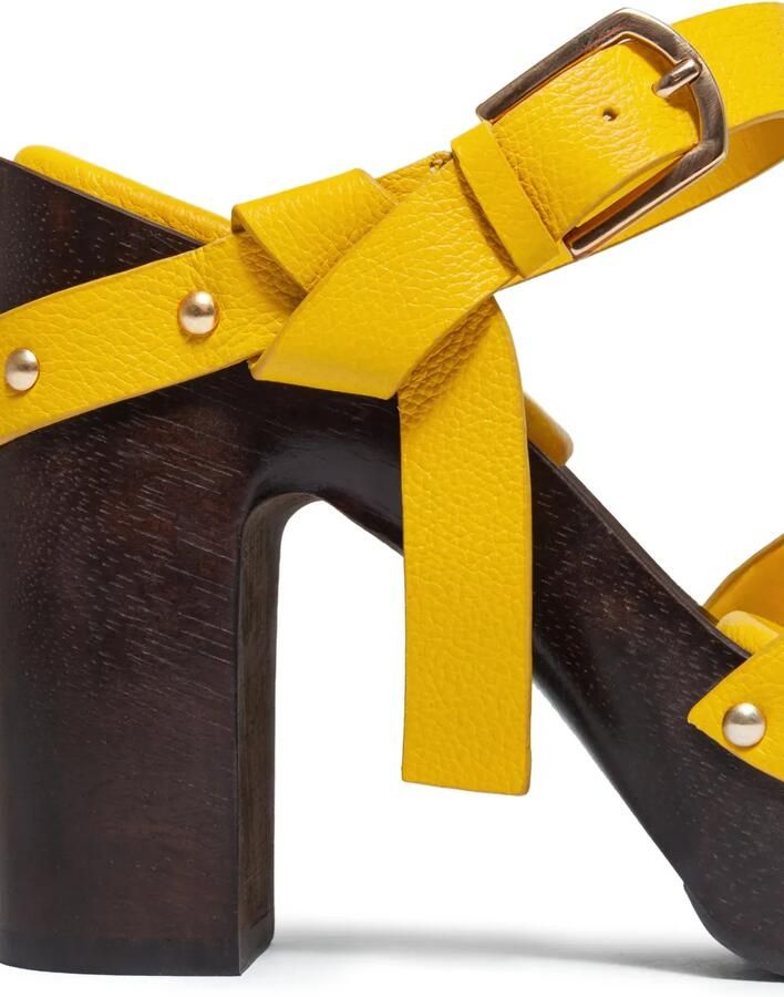 Bernardo Luxor sandalen met plateauzool en studs Geel - Foto 2