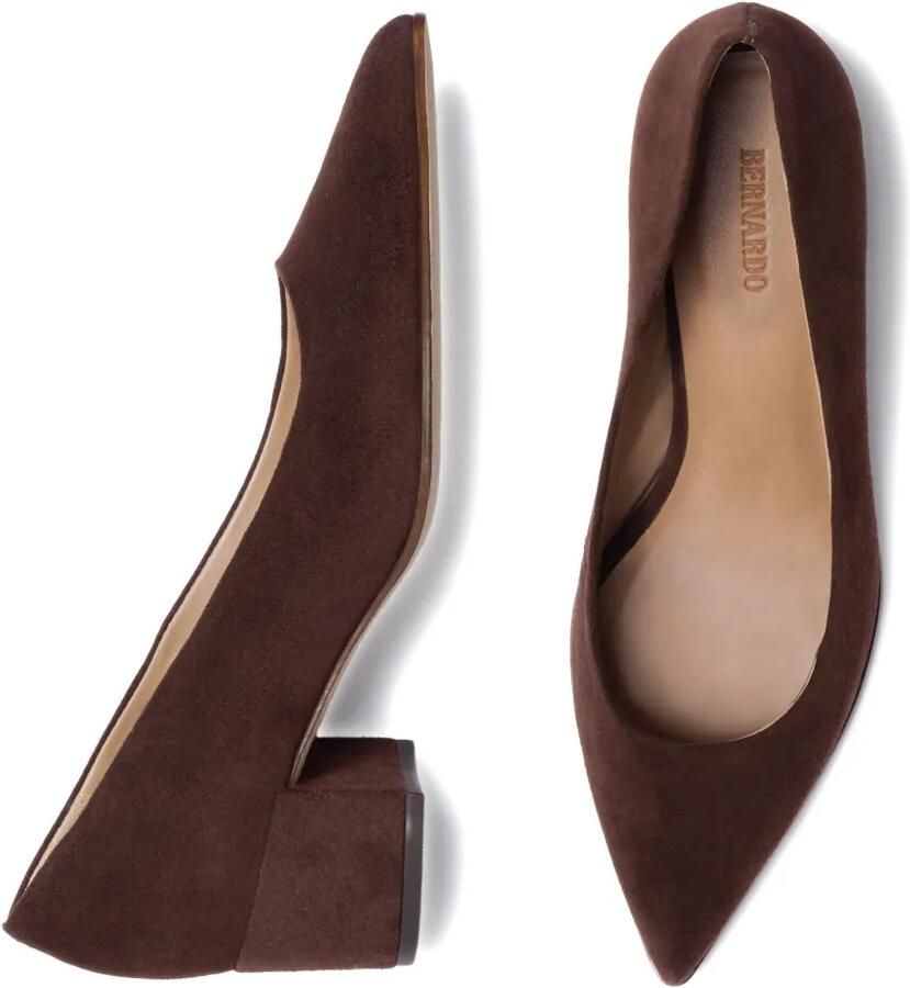 Bernardo Millie pumps met blokhak Bruin - Foto 2